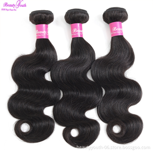 Brazilian Virgin Bodywave  With Lace Frontal Closure 8A 10A Grade Virgin Unprocessed Human Hair Brazilian Hair Bundles